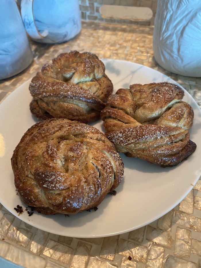 Swedish cardamom buns, baked in a small batch