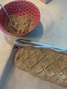 Rolled dough for cardamom buns