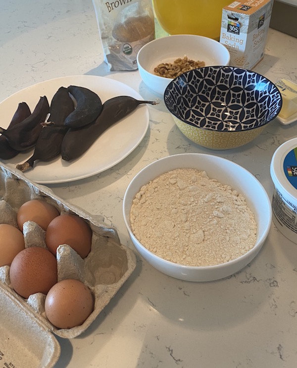 Ingredients for Einkorn banana bread