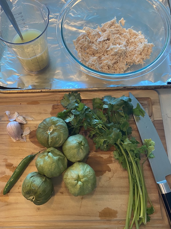 Tomatillos mis en place