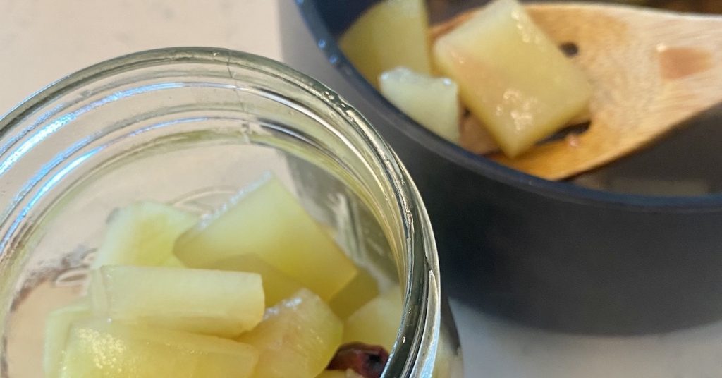 Pickled watermelon rinds