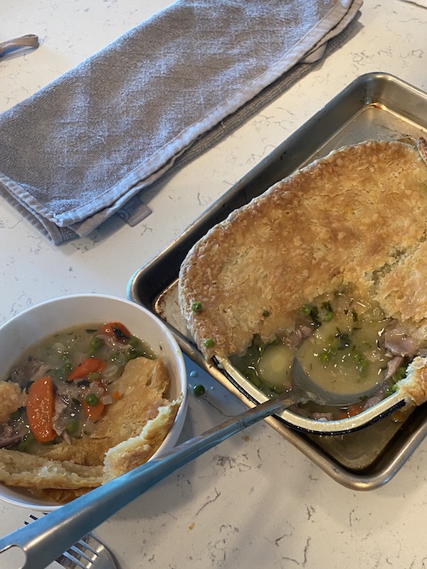 Duck Pot Pie Served