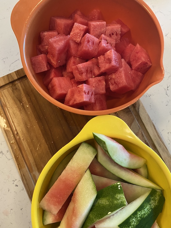 Watermelon rinds and watermelon