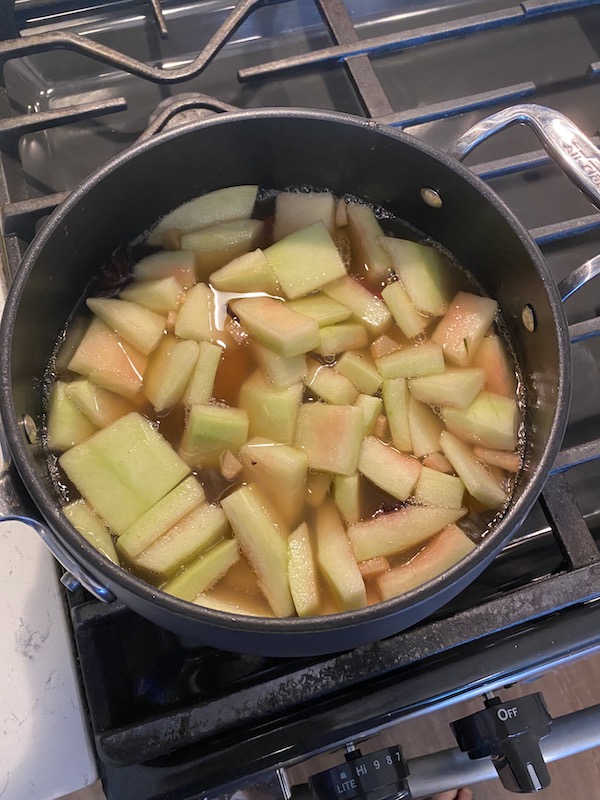 Pickled watermelon rinds