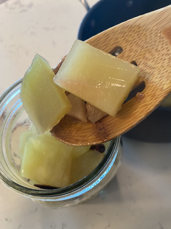 Pickled watermelon rinds